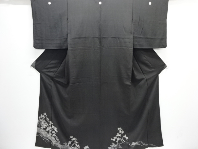 アンティーク　錦紗松笹模様刺繍留袖